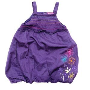 𝅺pik Ouic Purple Floral Print Bubble Dress